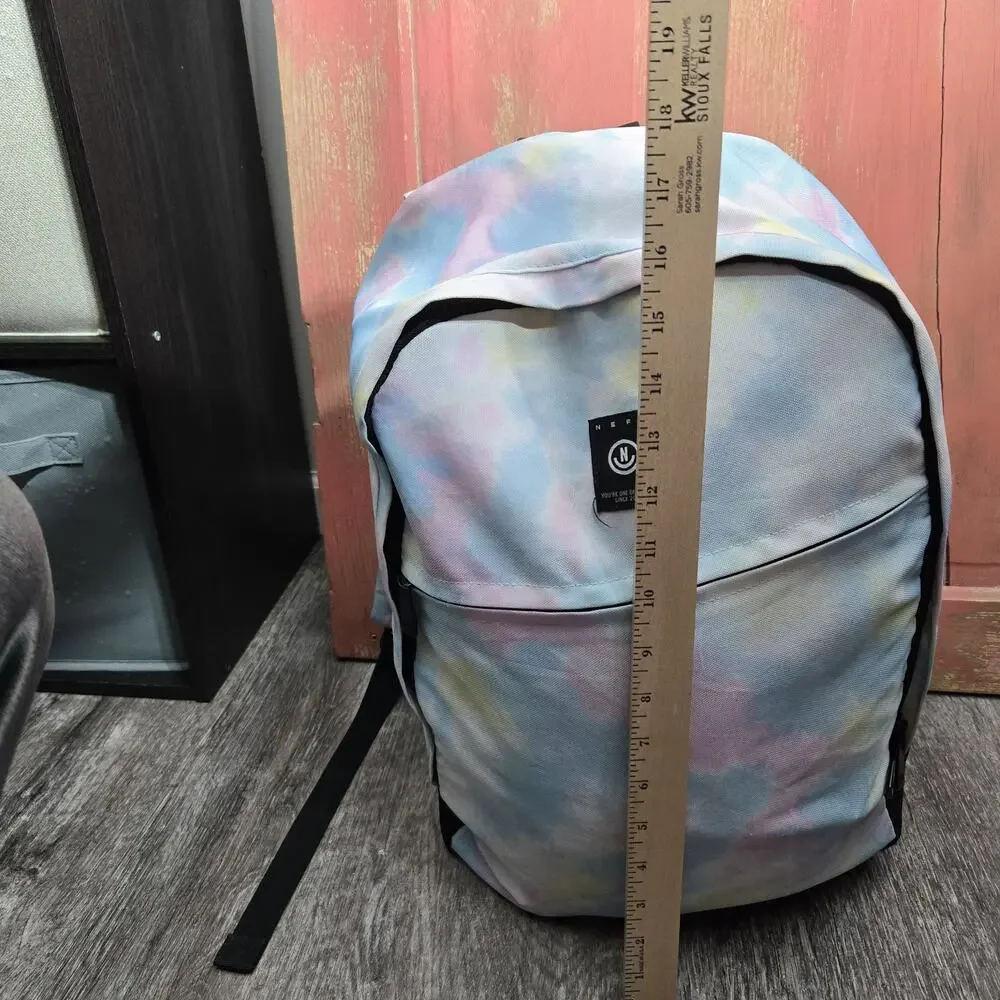 Neff Backpack Tie Dye Pastel Bag Travel Carry On School Hiking Zip Pockets‎